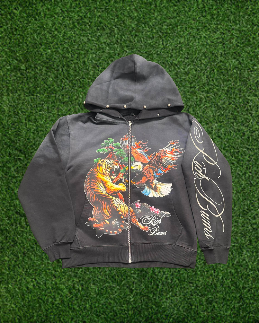 BLACK “RICH LIFESTYLE” FULL ZIP JACKET